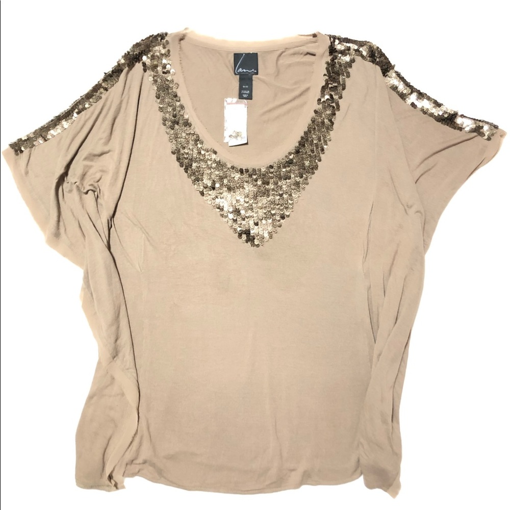 Lane Bryant NWT Batwing Sequin Blouse